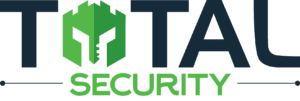 Total Security logo featuring a stylized shield and helmet design, representing security services and solutions for homes and businesses.