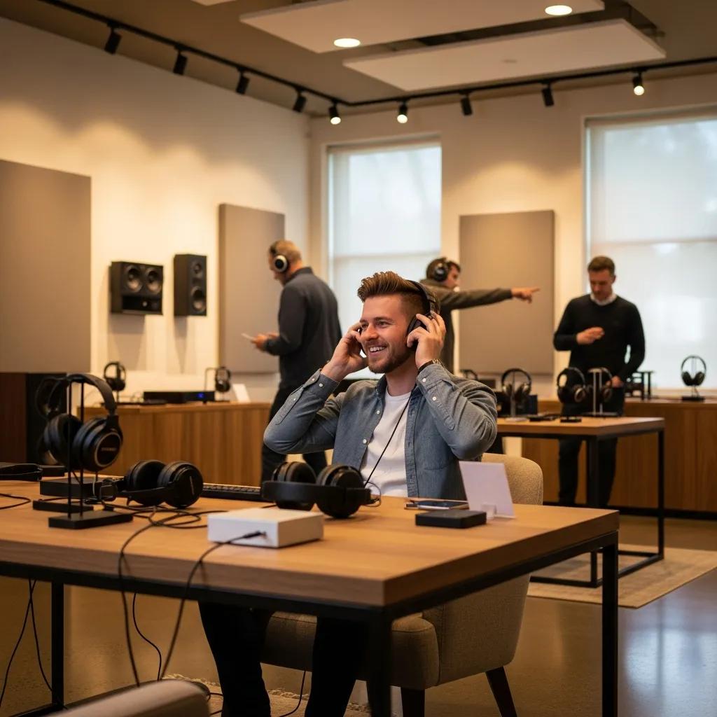 Customers enjoying a positive experience in a well-designed audio environment